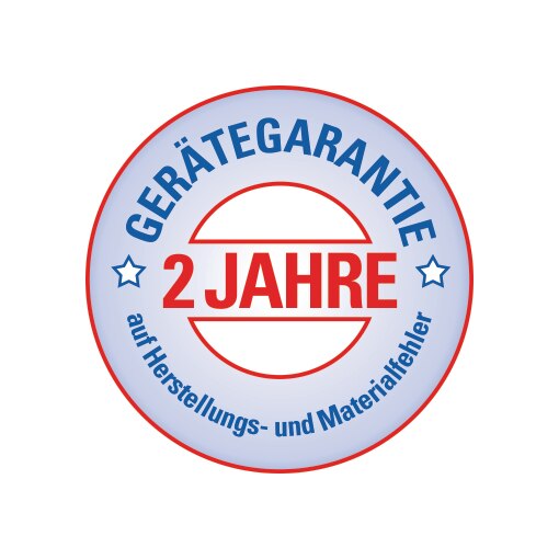 Gerätegarantie 2 Jahre